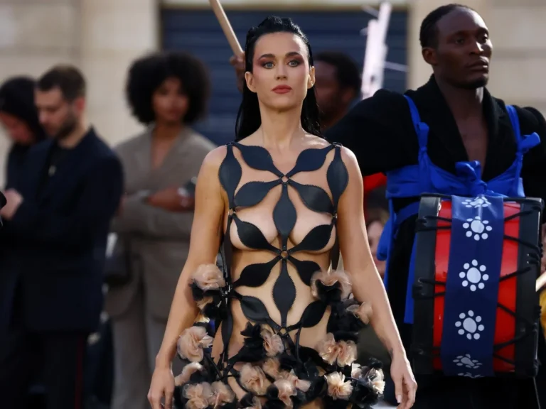 Katy Perry in Naked Dress Trend At Vogue World katy perry